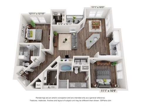 bedroom floor plan, opens a dialog.